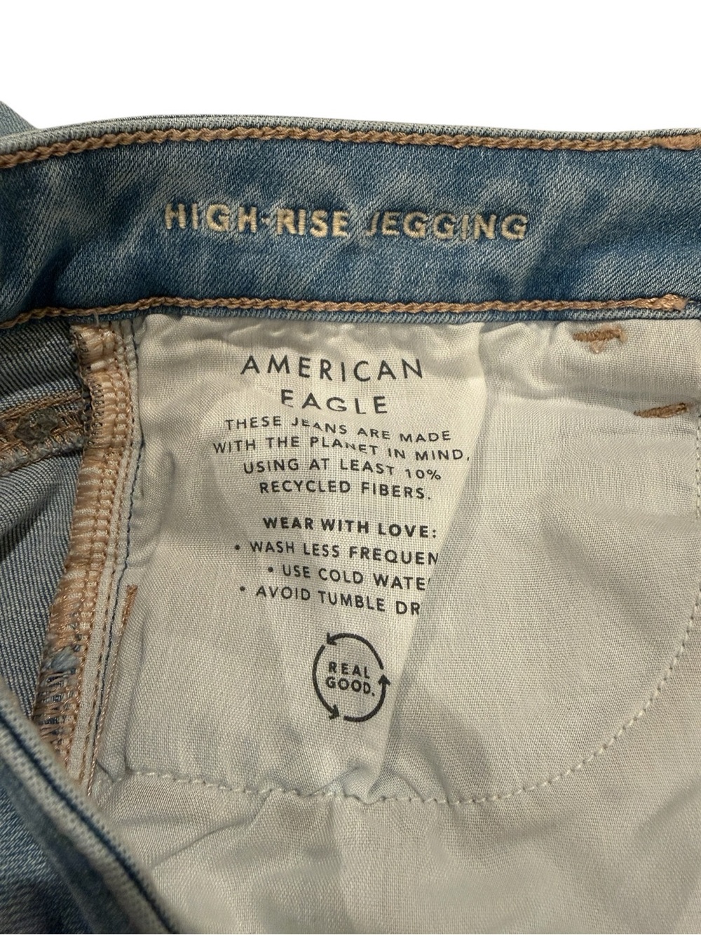American Eagle Outfitters High Rise Skinny Jeans - Light Wash - Picture 9 of 13
